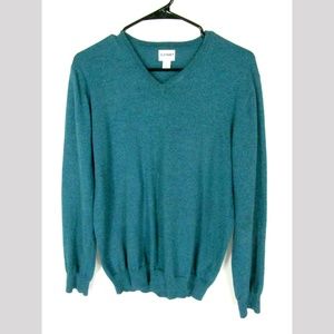 Old Navy Men's Sweater Size S Teal V-Neck